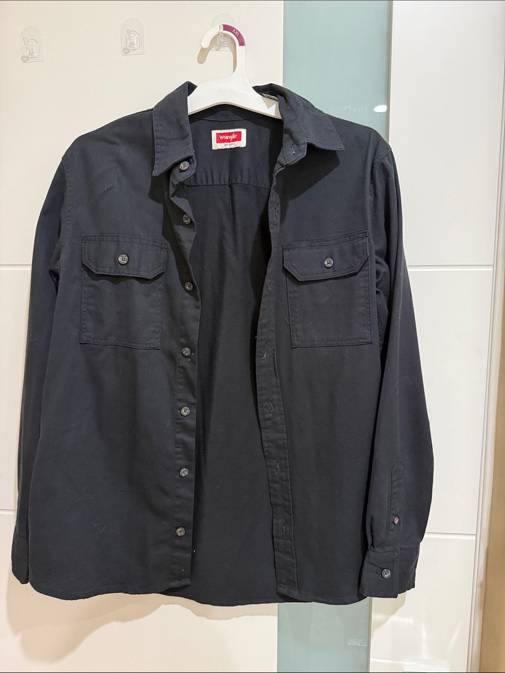 Wrangler Black Lightweight Button-Up Shirt Jacket